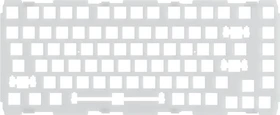 Glorious GMMK Pro 75%, Switch Plate, Kunststoff (Polycarbonat), ANSI, weiß