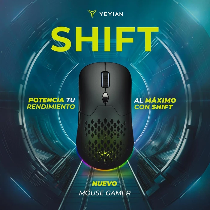 Yeyian Shift 3in1 RGB Gaming Mouse schwarz, USB