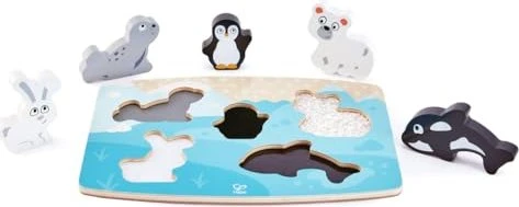Hape Puzzle mit Polartieren zum Fühlen