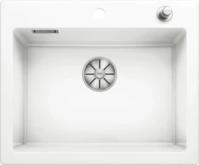 Blanco Palona 6 InFino Einbau Becken mittig mit Ablauffernbedienung kristallweiß glänzend