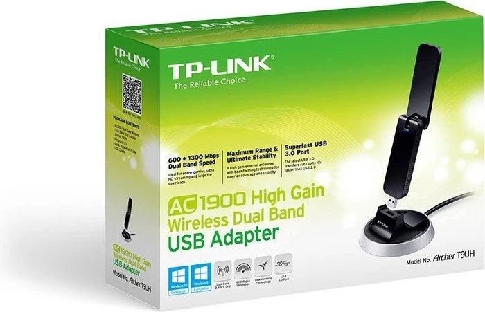 TP-Link AC1900 High Gain DualBand, 2.4GHz/5GHz WLAN, USB-A 3.0 [Stecker]