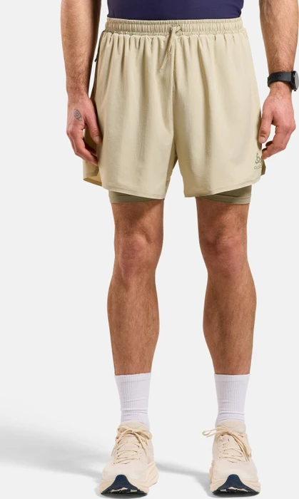 Odlo Zeroweight 5 Inch 2in1 2.0 Laufhose kurz agate gray/vetiver (Herren)