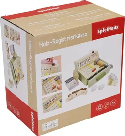 SpielMaus Holz Registrierkasse mit Zubehör