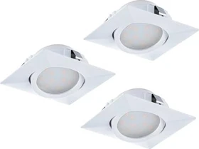 Eglo Pineda eckig 8.4cm 6W 3000K Einbauleuchte weiß, 3 Stück