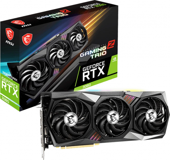 MSI GeForce RTX 3080 Gaming Z Trio 10G LHR, 10GB GDDR6X, HDMI, 3x DP