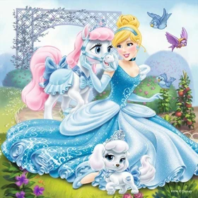 Ravensburger Puzzle Palace Pets Belle, Cinderella und Rapunzel