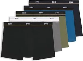 Boss Stretch Cotton Logo Waistband 5er Boxer Briefs grau/grün/blau/schwarz (Herren)