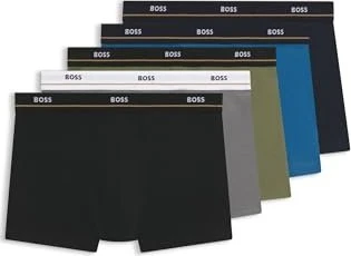 Boss Stretch Cotton Logo Waistband 5er Boxer Briefs grau/grün/blau/schwarz (Herren)