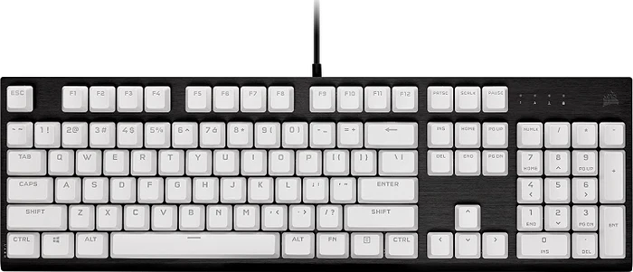Corsair Pro Keycap Mod Kit, Kunststoff (PBT) Double-Shot, weiß, 105 Tasten, ISO-DE