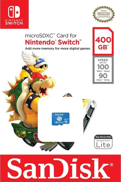 SanDisk Nintendo Switch R100/W90 400GB, UHS-I U3, Class 10
