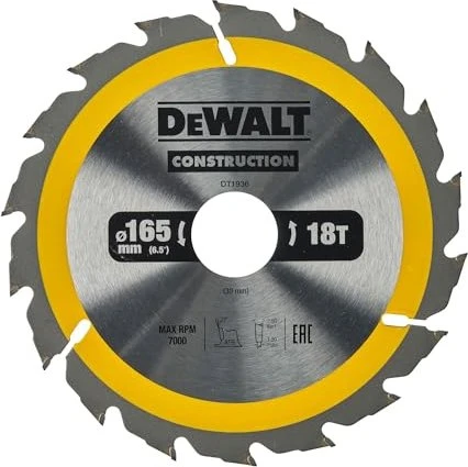 DeWalt DT1936 Kreissägeblatt 18Z, 165x1.5x30mm, 1 Stück