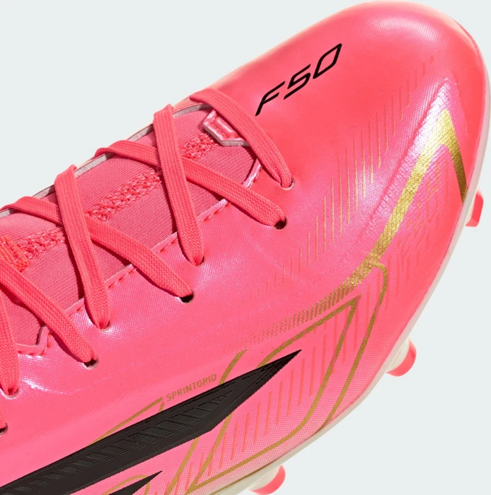 adidas F50 Hyperfast League Mid FG solar turbo/core black/gold metallic (Junior)