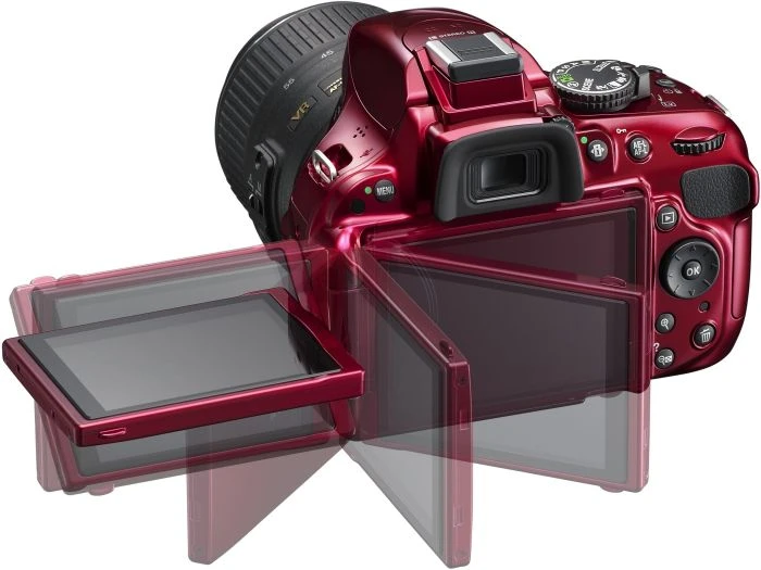 Nikon D5200 rot mit Objektiv AF-S DX 18-55mm 3.5-5.6 G VR