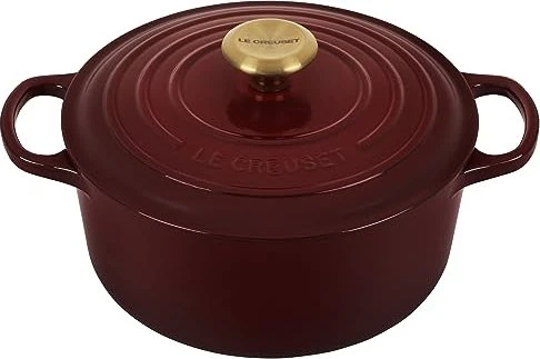 Le Creuset Signature Gusseisen Bräter rund 22cm 3.3l garnet