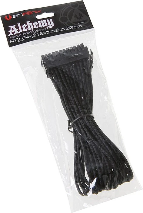 BitFenix Alchemy 24-Pin ATX Verlängerung 30cm, sleeved schwarz