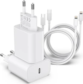 Znbtcy Schnellladegerät 20W USB-C mit iPhone Ladekabel weiß