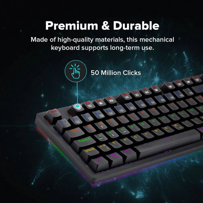 Redragon 2in1 Gamer Value Kit, Mechanical RGB Keyboard (Outemu Brown) + RGB Gaming Mouse, USB, DE