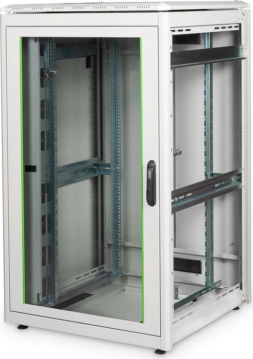 Digitus Professional Unique Serie Serverschrank 26HE, Sicherheitsglastür, IP2X, grau, 800mm tief