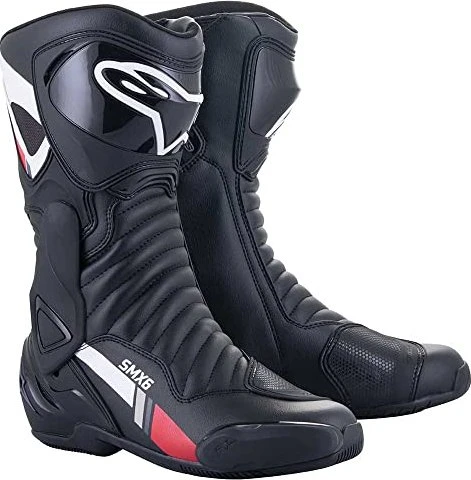 Alpinestars SMX-6 V2 Motorradstiefel schwarz/weiß/rot