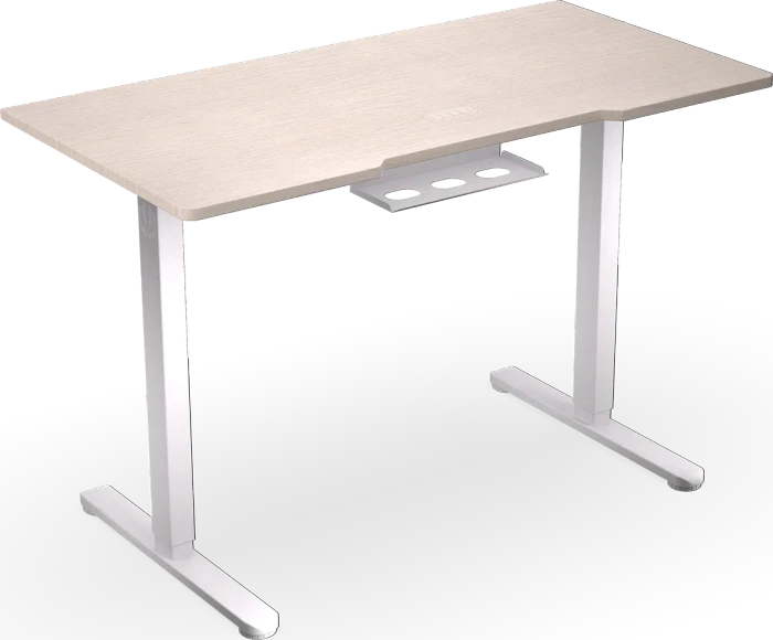 Endorfy Atlas S Electric elektrisch höhenverstellbarer Sitz-Steh-Schreibtisch 114x60cm Light Wood/weiß