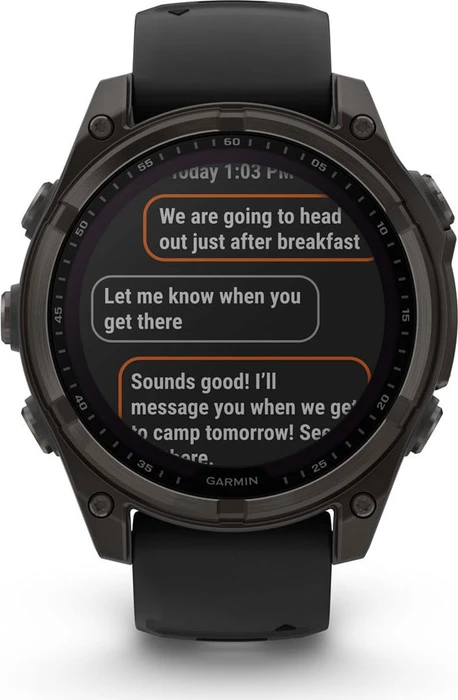 Garmin Fenix 8 47mm Sapphire Solar carbon grey/black-pebble grey silicone