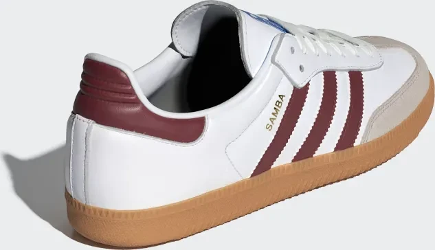 adidas Samba OG cloud white/collegiate burgundy/gum