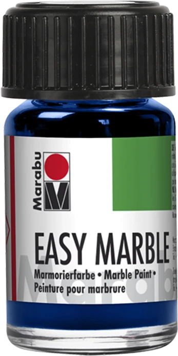 Marabu Easy Marble Marmorierfarbe, ultramarinblau dunkel, 15ml