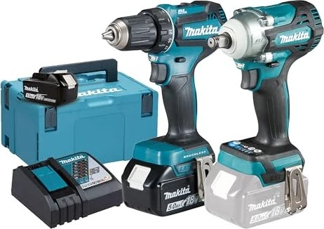 Makita DLX2452TJ Akku-Maschinenset inkl. MAKPAC + 2 Akkus 5.0Ah