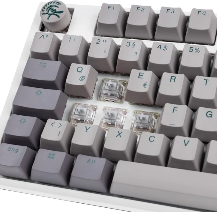 Ducky One 3, Mist Grey, TKL, PBT, LEDs RGB, MX RGB ERGO CLEAR, USB, UK
