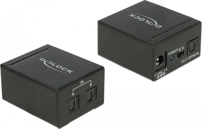 DeLOCK Switch 2x TOSLINK in to 1x TOSLINK out