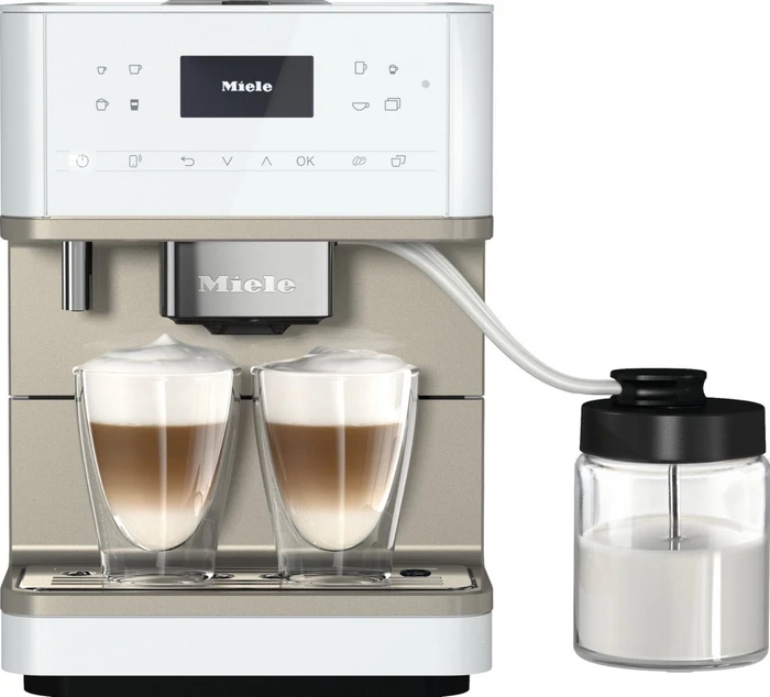 Miele CM 6360 MilkPerfection lotosweiß/clean steel metallic