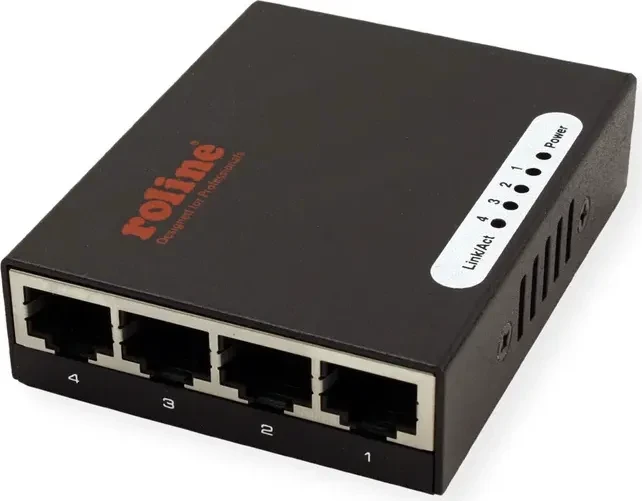 Roline Desktop Switch, 4x RJ-45