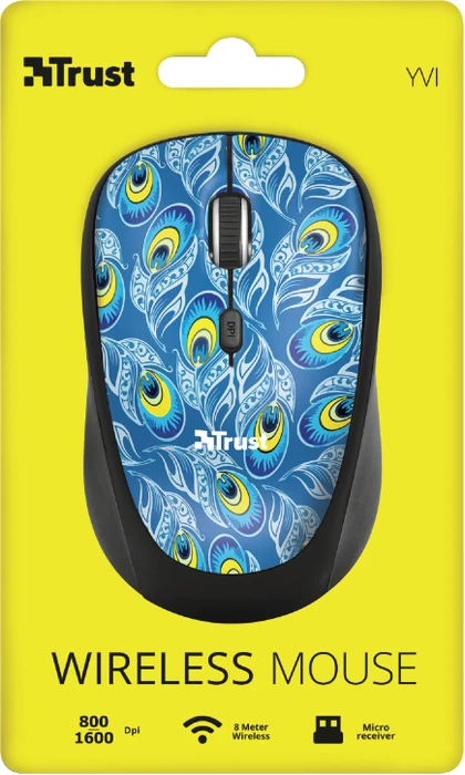 Trust Yvi Wireless Mouse Peacock, USB