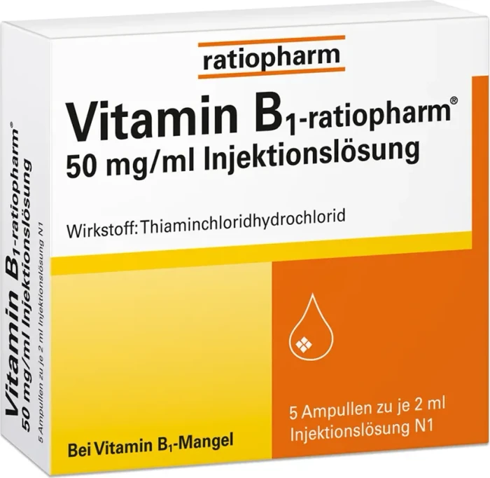 Vitamin B1-ratiopharm 50mg/ml Injektionslösung, 5 Stück