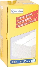 Avery-Zweckform Frankieretiketten Sonderformat, 163x43mm, weiß, 500 Blatt (1000 Etiketten)