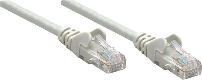 Intellinet Patchkabel, Cat5e, U/UTP, RJ-45/RJ-45, 0.25m, grau