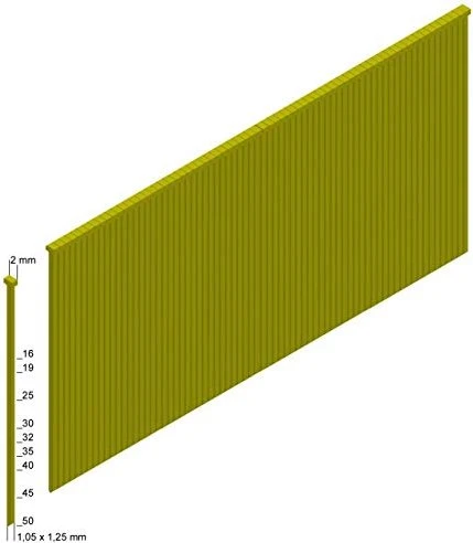 Prebena Typ J Stauchkopf Tacker-Nägel verzinkt geharzt, 45x1.25mm, 4000 Stück