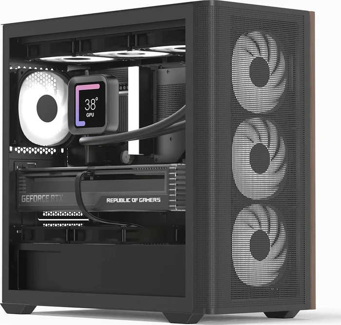 AeroCool D301A Black, inkl. 4x Lüfter, Lüfter LED ARGB, Glasfenster