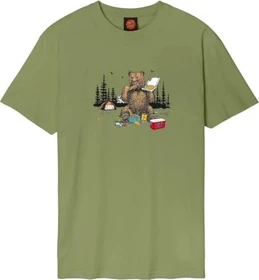 Santa Cruz Braun Pizza Bear T-Shirt kurzarm iguana (Herren)