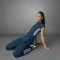 adidas Hyperglam Rib Funktionsshirt kurzarm aurora ink (Damen) Vorschaubild