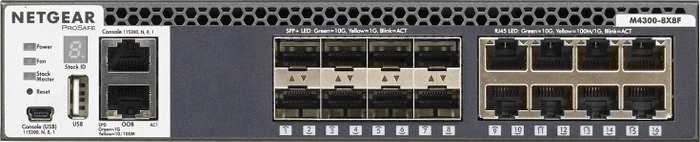 Netgear ProSAFE M4300 Desktop 10G Managed Switch, 8x RJ-45, 8x SFP+