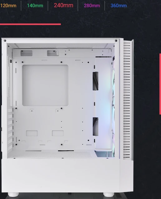 Thermaltake View 200 TG ARGB Snow Edition, weiß, Glasfenster