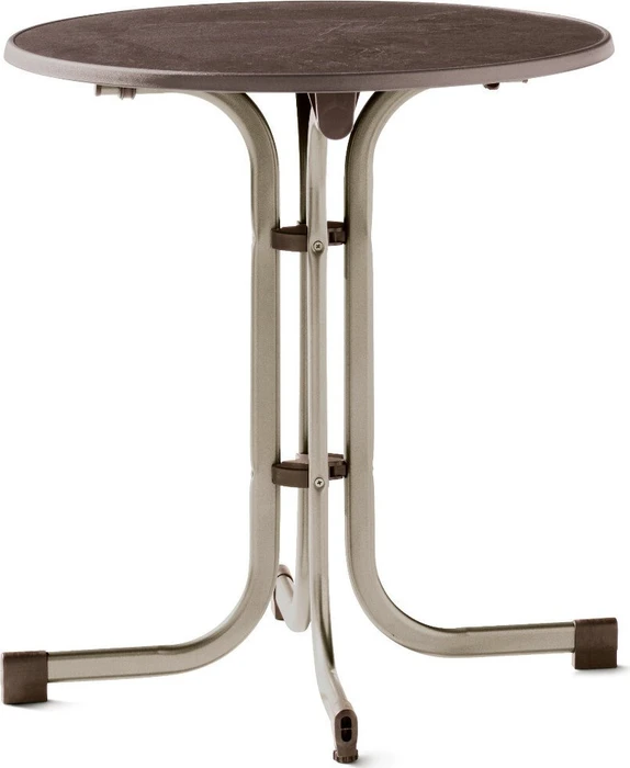 Sieger Boulevard mecalit-Pro Klapptisch 70cm champagner/schieferdekor mocca