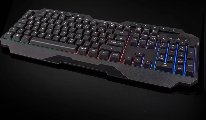 Nedis Gaming Tastatur, LEDs RGB, schwarz, USB, DE