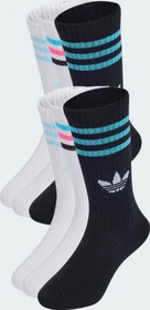 adidas 3-Streifen Crew Socken black/white/samba blue/bliss blue, 6 Paare (Junior)