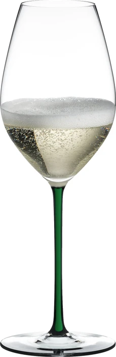 Riedel Fatto A Mano Champagner Weinglas grün