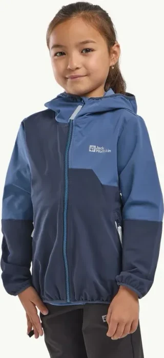 Jack Wolfskin Turbulence Hooded Funktionsjacke night blue (Junior)