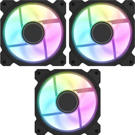 DarkFlash DR08 Black 3-in-1, schwarz, 120mm, 3er-Pack