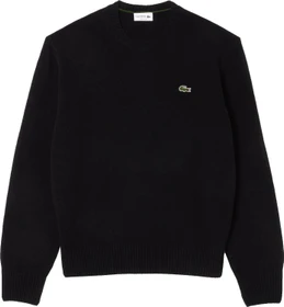 Lacoste Tuchwolle mit Rundhalsausschnitt Pullover schwarz (Herren)