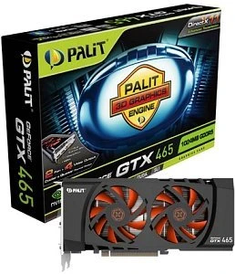 Palit GeForce GTX 465, 1GB GDDR5, 2x DVI, HDMI, DP